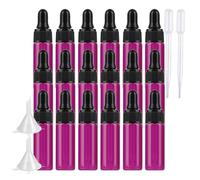 BPZXL 20 Pcs Empty Mini 5ml Rosa red Glass Dropper Bottles with Pipette, Rosa red Glass Bottle Sample Vials for Essential Oil Aromatherapy Fragrance Blends with Funnel