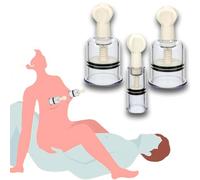 BPZXL Adjustable Manual Vacuum Suction Cup Clit Nipple Twist Suckers 3 Pcs (Diameter: 2Pcs 1.5" + 1Pcs 0.78"), for Couples Play Extreme Love More Sensitivity SM Sex Toys Flirt for Women Men