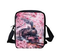 bqabhu Cherry Blossom Messenger Bag Satchel Shoulder Crossbody Bag Casual Sling Handbag