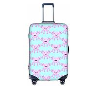 bqabhu Cute Pink Axolotl Luggage Suitcase Cover, Stretchable Protection Luggage Stylish Suitcase Covers