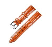 BQAXUREW EDVENA Cowhide Strap 18mm 19mm 20mm 21mm 22mm Bright Genuine Leather Watchband Soft Waterproof Wristband Accessories(Yellow brown,20mm)