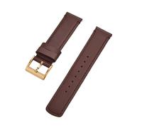 BQAXUREW EDVENA Genuine Leather Strap 20mm 22mm Watch Band Pin Buckle Quick Release Watchbands Wrist Belt Bracelet(Coffee Gold,20mm)