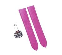 BQAXUREW EDVENA Handmade Goatskin Quick Release Leather Strap Compatible With Cartier Tank London Mens Ladies Watch(Rose purple,15)
