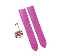 BQAXUREW EDVENA Handmade Goatskin Quick Release Leather Strap Compatible With Cartier Tank London Mens Ladies Watch(Rose purple rose,18)