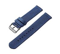 BQAXUREW EDVENA Nylon Sailcloth Watch Strap Two-Sided Woven 18mm 20mm 22mm 24mm Watchband Quick Release Green Sport Wristband Belt For Men(Blue,24MM_ROSEGOLD BUCKLE)