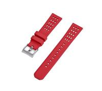 BQAXUREW EDVENA Porous Structure Quick Release Fluorine Rubber Watch Strap 20mm 22mm New Rubber Watch Band(Red 1,22mm)