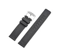 BQAXUREW EDVENA Quick Release Watch Straps Canvas Nylon Watch Band 20mm 22mm Brushed Buckle Suitable For Smartwatch Aaccessories(Gray,20mm)