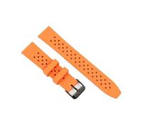 BQAXUREW EDVENA Rubber Watch Strap Dive Water Proof Watchband 18mm 20mm 22mm Watch Band Quick Release Sport Wristband(Orange black buckle,20mm)