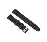 BQAXUREW EDVENA Rubber Watch Strap Dive Water Proof Watchband 18mm 20mm 22mm Watch Band Quick Release Sport Wristband(Black black buckle,18mm)