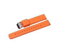BQAXUREW EDVENA Silicone Strap 16mm 18mm 20mm 22mm Watch Bands 24mm Soft Quick Release Rubber Strap(Orange-S,20mm)