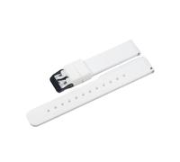 BQAXUREW EDVENA Silicone Strap 16mm 18mm 20mm 22mm Watch Bands 24mm Soft Quick Release Rubber Strap(White-BK,18mm)