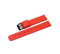 BQAXUREW EDVENA Silicone Strap 16mm 18mm 20mm 22mm Watch Bands 24mm Soft Quick Release Rubber Strap(Red-BK,18mm)