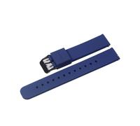 BQAXUREW EDVENA Silicone Strap 16mm 18mm 20mm 22mm Watch Bands 24mm Soft Quick Release Rubber Strap(Navy Blue-BK,20mm)