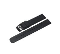 BQAXUREW EDVENA Silicone Strap 16mm 18mm 20mm 22mm Watch Bands 24mm Soft Quick Release Rubber Strap(Black-BK,22mm)
