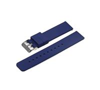 BQAXUREW EDVENA Silicone Strap 16mm 18mm 20mm 22mm Watch Bands 24mm Soft Quick Release Rubber Strap(Navy Blue-S,18mm)
