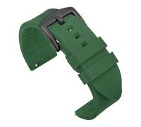 BQAXUREW EDVENA Silicone Watch Band 18mm 19mm 20mm 21mm 22mm 24mm Men's Sports Watrproof Strap Compatible With Seiko Replacement Watchband(Green-black buckle,18mm)