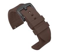 BQAXUREW EDVENA Silicone Watch Band 18mm 19mm 20mm 21mm 22mm 24mm Men's Sports Watrproof Strap Compatible With Seiko Replacement Watchband(Brown-black buckle,21mm)