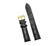 BQAXUREW EDVENA Soft Wrist Watch Bands Comfortable Genuine Leather Watch Strap 12/14/16/18/20/22/24 Mm Watch Pin Buckle Band + Tool(Black White 3,12mm)