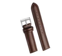BQAXUREW EDVENA Soft Wrist Watch Bands Comfortable Genuine Leather Watch Strap 12/14/16/18/20/22/24 Mm Watch Pin Buckle Band + Tool(Dark Brown Quick,22mm)