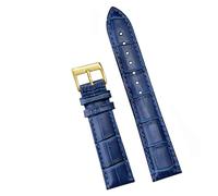 BQAXUREW EDVENA Soft Wrist Watch Bands Comfortable Genuine Leather Watch Strap 12/14/16/18/20/22/24 Mm Watch Pin Buckle Band + Tool(Blue 3,16mm)