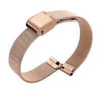 BQAXUREW EDVENA Solid Stainless Steel Watch Band Compatible With Armani Women's Small Size Watch Strap Compatible With Mesh Belt 6mm 8mm 10mm(ML-D4-Rose,10mm)