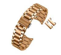 BQAXUREW EDVENA Solid Stainless Steel Watch Strap Compatible With Armani Ar5889 5890 5905 5920 Men And Women Band 18 20 22 23 24mm Watchband(Rose gold,22mm)