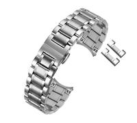 BQAXUREW EDVENA Solid Stainless Steel Watch Strap Compatible With Armani Ar5889 5890 5905 5920 Men And Women Band 18 20 22 23 24mm Watchband(Silvery,18mm)
