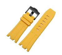 BQAXUREW EDVENA Sports Waterproof Rubber Silicone Strap Compatible With Audemars And Piguet Watch Strap AP Royal Oak 15706 15707 26020 26170 Watch Band 28mm(Yellow-Black-K14,28x20mm)