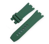 BQAXUREW EDVENA Sports Waterproof Rubber Silicone Strap Compatible With Audemars And Piguet Watch Strap AP Royal Oak 15706 15707 26020 26170 Watch Band 28mm(Army green-no buckle,28x20mm)