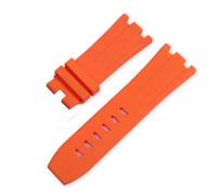 BQAXUREW EDVENA Sports Waterproof Rubber Silicone Strap Compatible With Audemars And Piguet Watch Strap AP Royal Oak 15706 15707 26020 26170 Watch Band 28mm(Orange-no buckle,28x24mm)