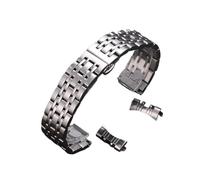 BQAXUREW EDVENA Stainless Steel Wacth Strap Compatible With Tissot Compatible With Citizen Compatible With Strap Watch Band 12/13/14/16/17/18/19/20/21/22/23/24 Mm WristBand(Silver,22mm)