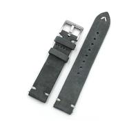 BQAXUREW EDVENA Suede Leather Watch Band18mm 20mm 22mm 24mm Quick Release Strap Replacement Vintage Watchband For Men Women Brown(Gray,22mm)