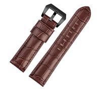 BQAXUREW EDVENA Waterproof Watch Band Compatible With Panerai PAM688 441/1313 Cowhide Leather Men's Blue Watch Strap Accessories 22MM 24mm 26mm(A-blue-silver,24mm)