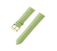 BQAXUREW Palm Printed Leather Strap Genuine Cowhide Watch Strap Handmade Blue Yellow Brown Brown Mens Ladies Watch Bracelet(Avocado Green Gold,15mm)
