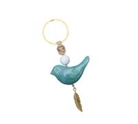 BQBQERT Natural Stone Bird Keychain Symbolizing Peace And Courage With Stainless Steel Hook For Daily Use Travel