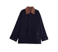 BQDCQB Womens Oversized Barn Jacket Button Down Canvas Jacket Corduroy Lapel Collar Fall Fashion 2024 Trendy Outwear, Navy Blue, S