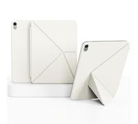 BQDIYOO Case for iPad A16 11th Generation 2025/10th Generation 2022(11/10.9 inch), K-Fold Adjustable Portrait & Landscape Angle,Auto Wake/Sleep,Semi-silica leather,White