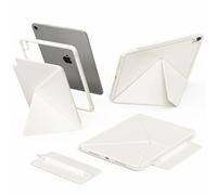 BQDIYOO Detachable Magnetic Case for iPad A16 11th Generation 2025/10th Generation 2022(11/10.9 inch), Detachable Frame & Pencil Cap,K-Fold Adjustable Portrait & Landscape Angle,Auto Wake/Sleep,White
