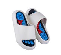 BQDPYZBD Slippers Bathroom Slippers, Home Wear, Couple's Acupressure Massage, Quick-drying Eva Slippers-off-white-37