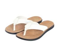 BQDPYZBD Slippers Men's Flip-flops, Slippers, Outdoor Sandals, Cross-border Plus Size Soft-soled Beach Shoes-white-40