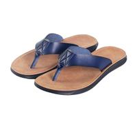 BQDPYZBD Slippers Men's Flip-flops, Slippers, Outdoor Sandals, Cross-border Plus Size Soft-soled Beach Shoes-blue-42
