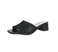 BQDPYZBD Women's sandals Knit Sandals, Square Open Toe, Low Block Heel Slides-black-35