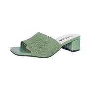 BQDPYZBD Women's sandals Knit Sandals, Square Open Toe, Low Block Heel Slides-green-38