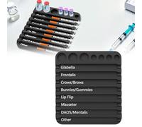 BQDQYBS Aesthetic Practitioner Syringe Tray with 8 Slots Label, Vial Holder/Syringe Tray Combination for Aestheticians and Nurses, Syringe Storage Tray Organizer
