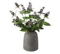 BQEE Artificial Patchouli Plant Stems, 29 inches, 4 Pack, Fake Greenry Plants Reastic Mint Flowers for Home Office Decor (blue)