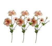 BQEE Artificial Ranunculus 3pcs Fake Peonies Persian Buttercup,Plastic Flowers for Home Wedding Decoration (deep Pink)