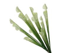 BQEE Artificial Sarracenia Flowers, Tropical Plastic Plants, 3 Heads Per Stem, 22 Inches Long, Realistic Faux Flowers for Home Decor, Weddings, and Plant Walls, Pack of 4 (Green)