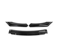 Bqieai Car ABS Front Bumper Spoilers Lip, For Fo-rd Focus MK2 2004-2011 Front Splitter Under Chin Replacement Anti-Collision Splitter Lip Body Kit,A/Black-Bright black