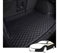 BQKCD Car Leather Boot Liner for AUDI A3 2008-2013, Rear Trunk Carpet Protector Pad Waterproof Non-Slip with Raised Edges Interior Accessories,A/Black