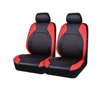 BQKCD Car Seat Covers for Hyundai i10 i-10 / i10 N Line 2000 2021 2022 2023 2024, Leather Car Front Seat Covers Waterproof Non-Slip Dirt-Resistant and Easy to Install Comfortable,D/Red